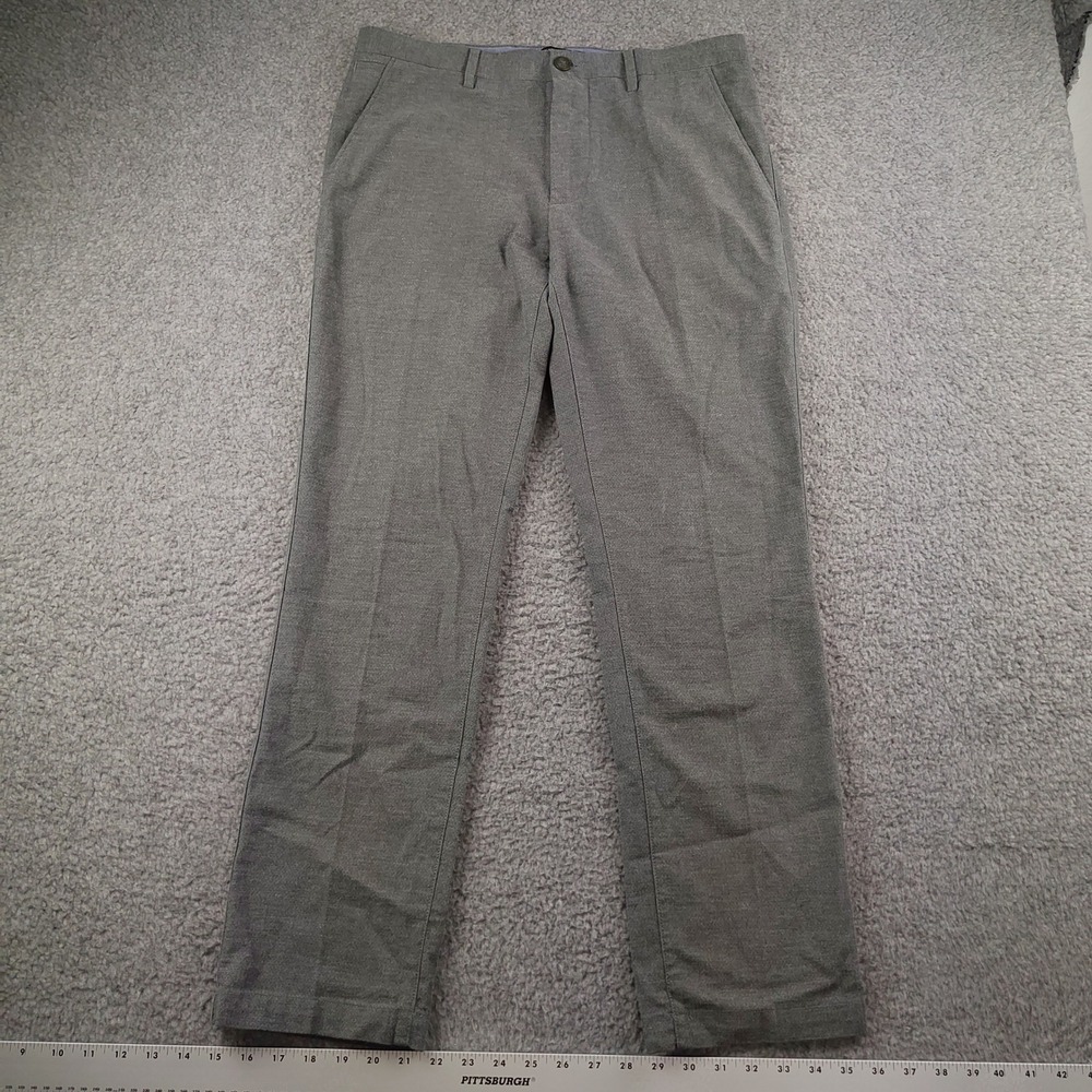 Banana Republic Kentfield Pant Mens 32x30 Grey Cotton Dress Trousers Office EUC